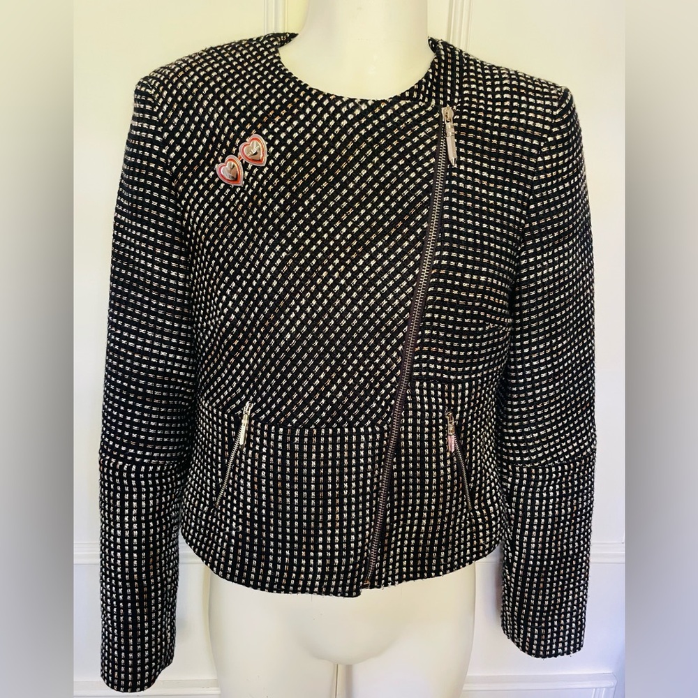 Ted Baker Fitted Zip-up Blazer